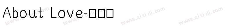 About Love字体转换